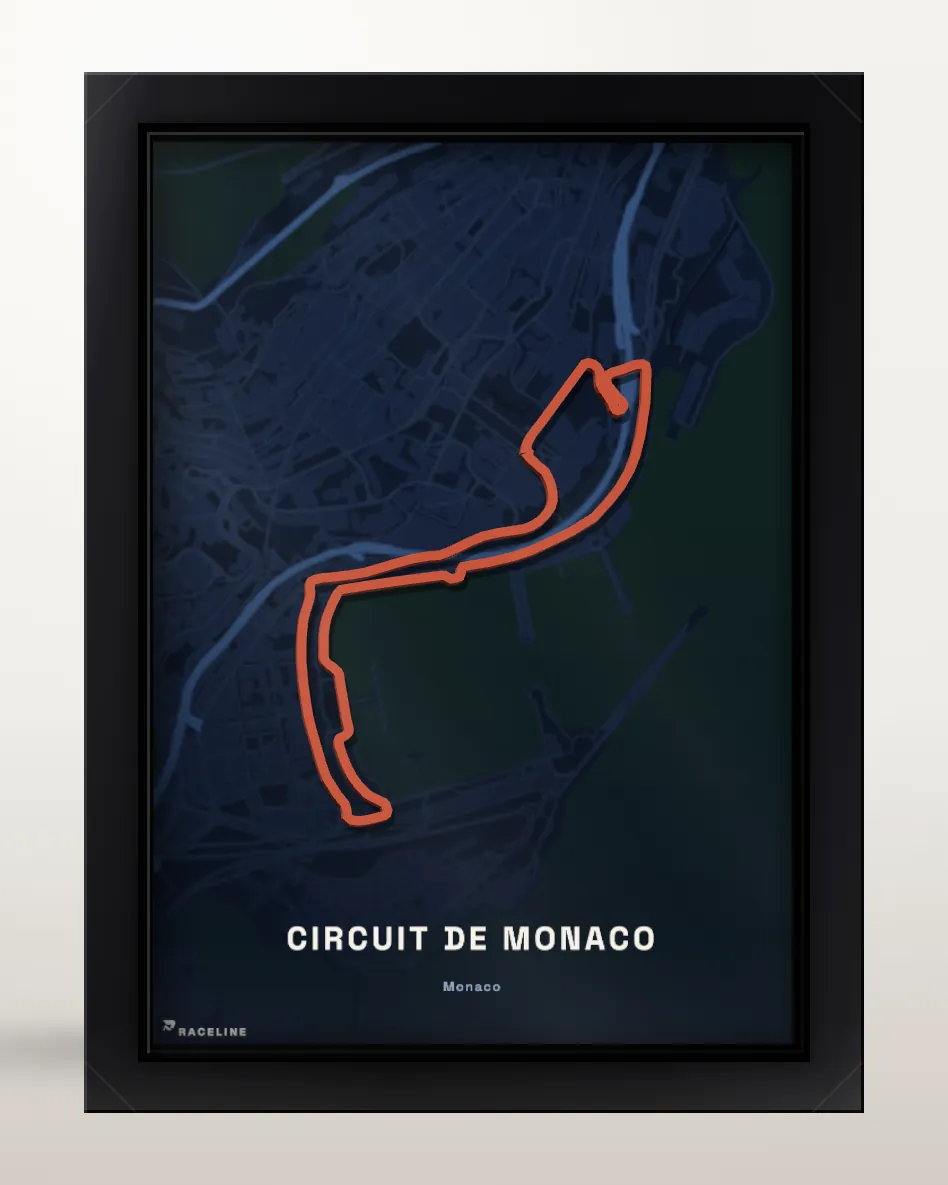 The flat printed Circuit de Monaco poster
