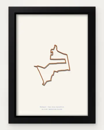 Kansanshi marathon course in a framed solid-colour view